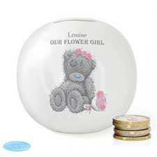 Personalised Me to You Flower Girl Bridesmaid Wedding Money Jar Image Preview